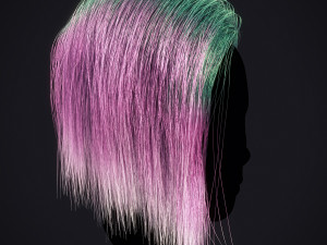 Cyberpunk Hairstyle RealTime Modelo 3D