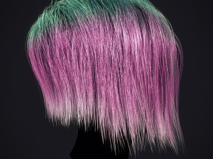 Cyberpunk Hairstyle RealTime Modelo 3D