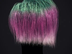 Cyberpunk Hairstyle RealTime 3D Model