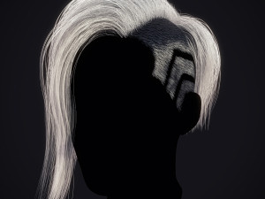 Cyberpunk Hairstyle RealTime Modelo 3D