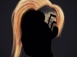 Cyberpunk Hairstyle RealTime Modelo 3D