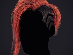 Cyberpunk Hairstyle RealTime Modelo 3D
