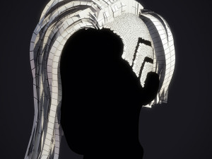 Cyberpunk Hairstyle RealTime Modelo 3D