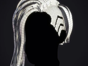 Cyberpunk Hairstyle RealTime 3D Model