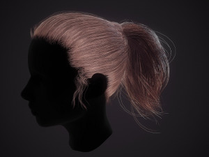 Hairstyle Ponytail RealTime 3Dモデル
