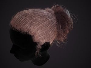 Hairstyle Ponytail RealTime Modello 3D