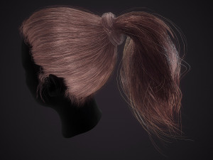 Hairstyle Ponytail RealTime Modello 3D