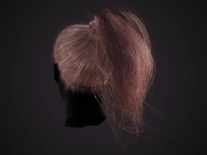 Hairstyle Ponytail RealTime 3D Model