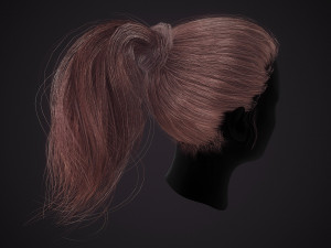 Hairstyle Ponytail RealTime Modello 3D