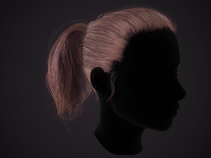 Hairstyle Ponytail RealTime Modello 3D