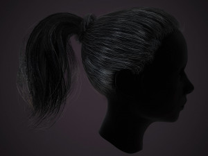 Hairstyle Ponytail RealTime Modello 3D