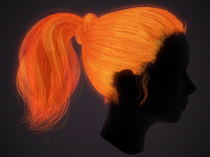 Hairstyle Ponytail RealTime Modello 3D