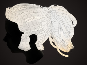 Hairstyle Ponytail RealTime Modello 3D