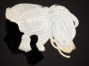 Hairstyle Ponytail RealTime 3D Model