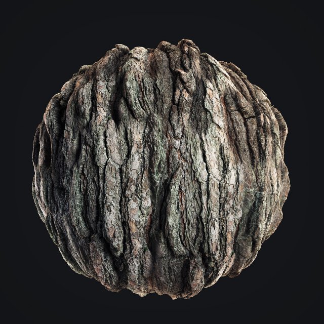 Pine Bark 4K CG 纹理 .c4d .max .obj .3ds .fbx .stl .blend 