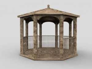 wooden gazebo 3D Model