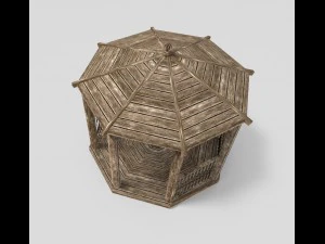 wooden gazebo 3D Model