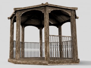 wooden gazebo 3Dモデル