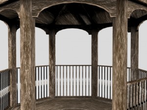 wooden gazebo 3Dモデル