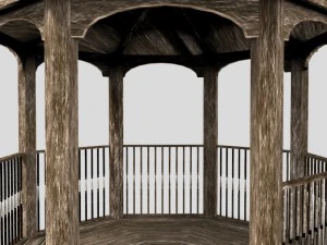 wooden gazebo 3D Model