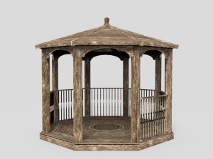 wooden gazebo 3Dモデル