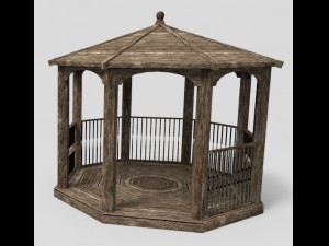 wooden gazebo 3Dモデル