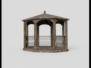 wooden gazebo 3Dモデル