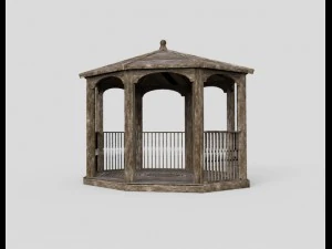 wooden gazebo 3D Model