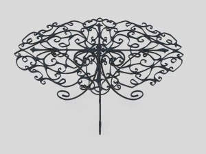 iron table and chairs 3D Model