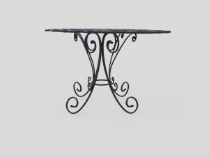 iron table and chairs 3D मॉडल