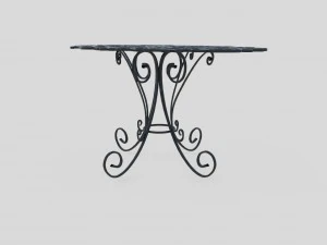 iron table and chairs 3D Model