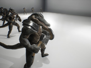 anthropomorphic crocodile for unity and ue4 low-poly 3D 모델