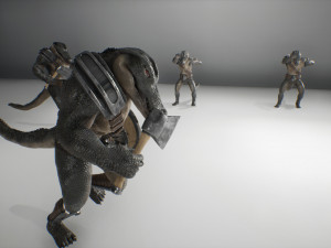 anthropomorphic crocodile for unity and ue4 low-poly 3D 모델