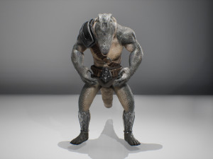 anthropomorphic crocodile for unity and ue4 low-poly 3D 모델