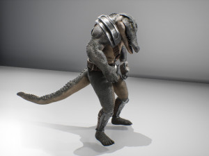 anthropomorphic crocodile for unity and ue4 low-poly 3D 모델