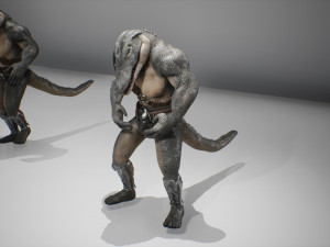 anthropomorphic crocodile for unity and ue4 low-poly 3D 모델