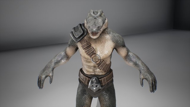 anthropomorphic crocodile for unity and ue4 low-poly 3D 모델 .c4d .max .obj .3ds .fbx .stl .blend 