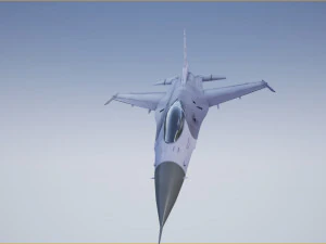 animated jet fighter f-16 falcon low poly 3D Model