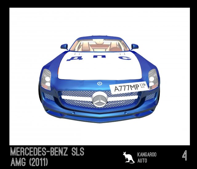 mercedes-benz sls amg 2011 Modelo 3D .c4d .max .obj .3ds .fbx .stl .blend 