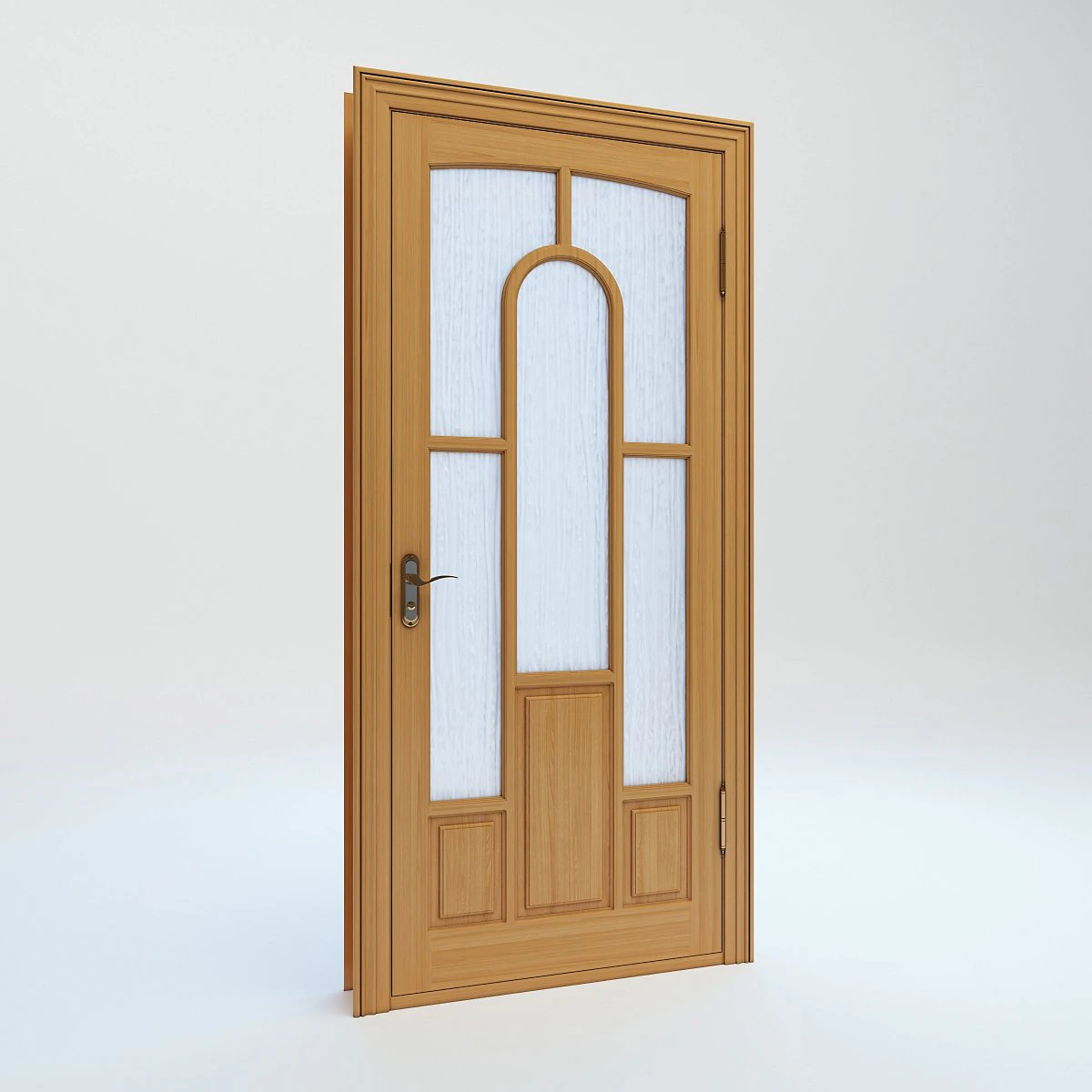 interior door with glass 3D Model .c4d .max .obj .3ds .fbx .stl .blend 