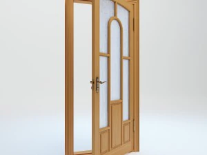 interior door with glass 3D Model