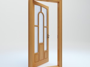 interior door with glass Modèle 3D