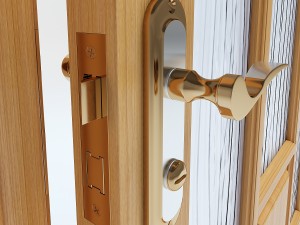 interior door with glass Modèle 3D