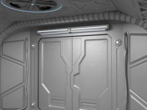 sci-fi hall environment 3D Model