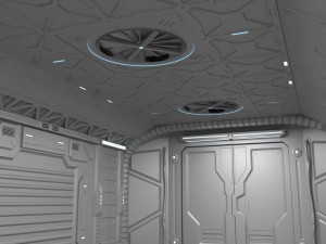 sci-fi hall environment Modelo 3D