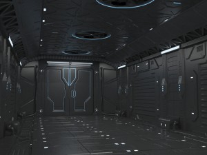 sci-fi hall environment Modelo 3D