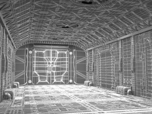 sci-fi hall environment Modelo 3D