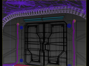 sci-fi hall environment Modelo 3D