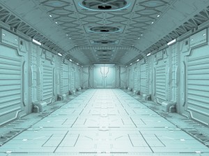 sci-fi corridor Model 3D