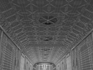 corredor de fic&ccedil;&atilde;o cient&iacute;fica Modelo 3D